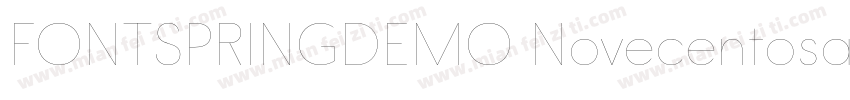FONTSPRINGDEMO NovecentosansUltraLi字体转换